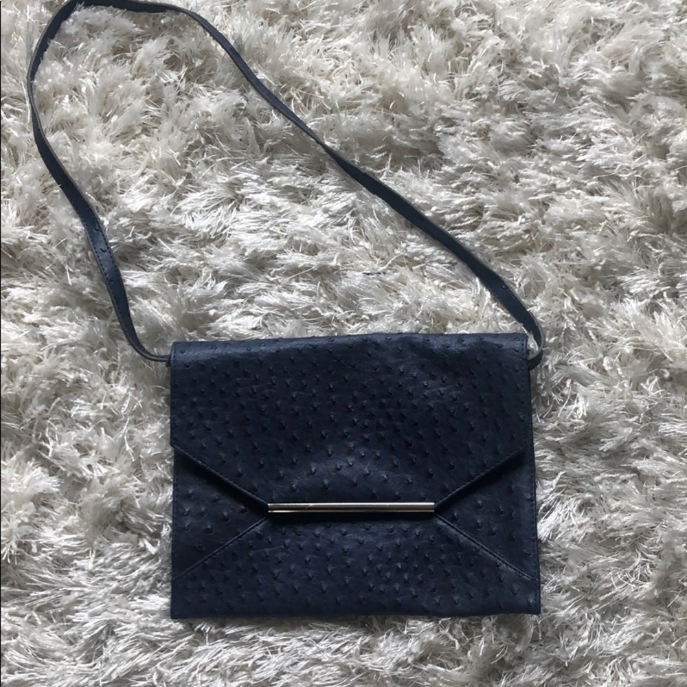 Navy shoulder bag clutch